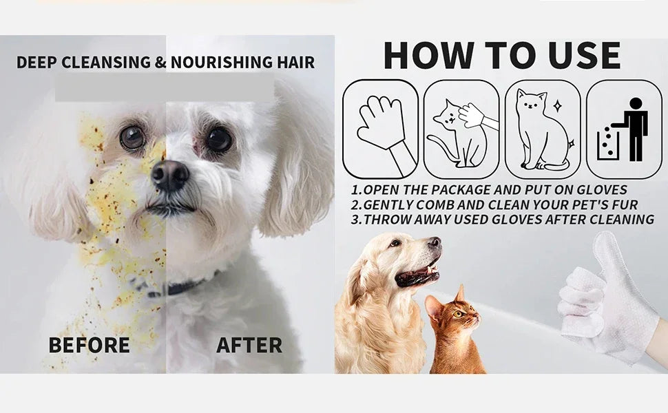 🧤 Guanti Salviettati per l’Igiene di Cani e Gatti